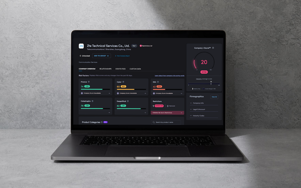 Continuous risk monitoring dashboard on laptop