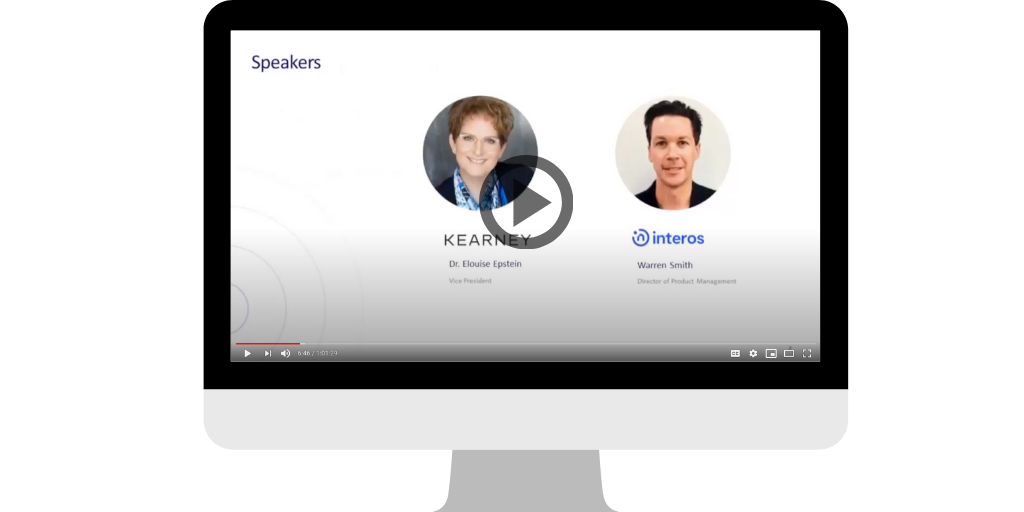 Images of webinar speakers Dr. Elouise Epstein and Warren Smith discussing risk and uncertainty in supply chain management.