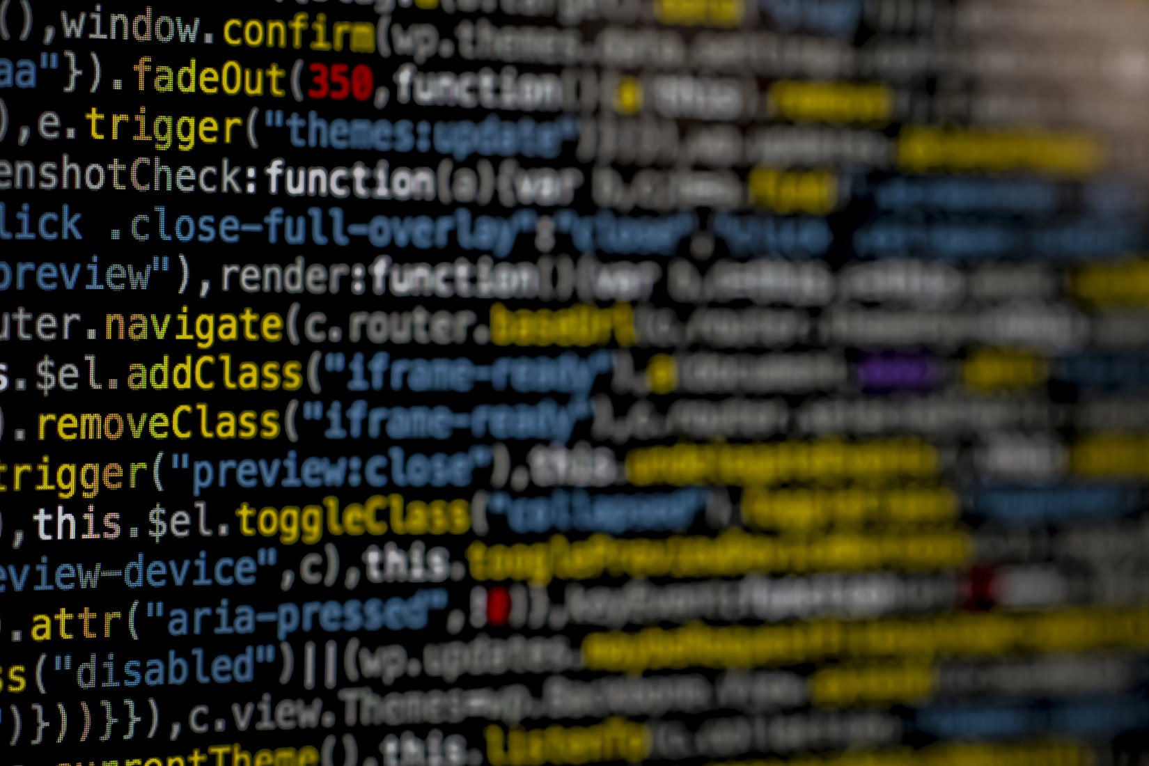 Many lines of code on a screen.