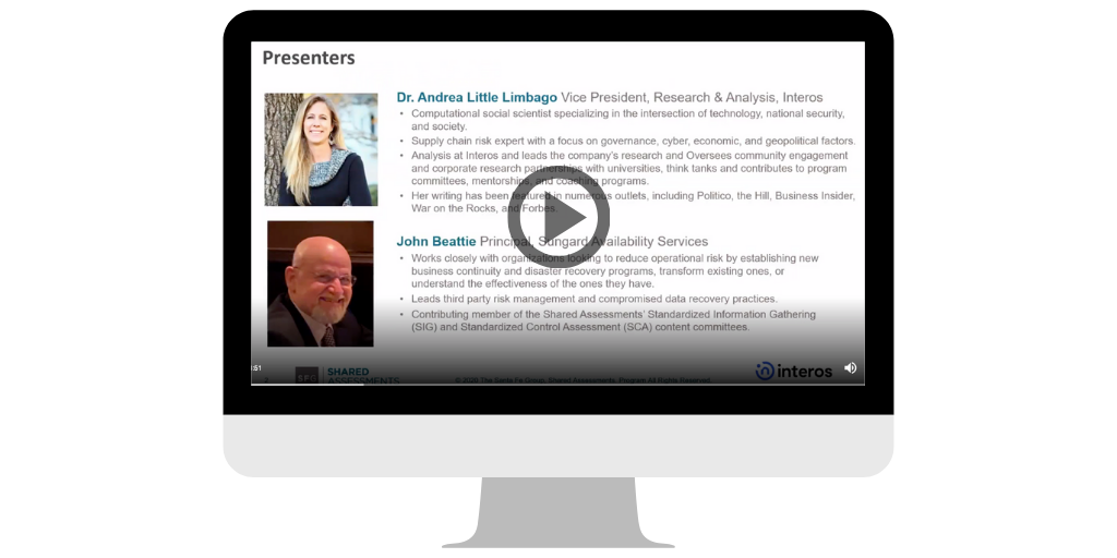 Images of the presenters for the supplier concentration webinar.